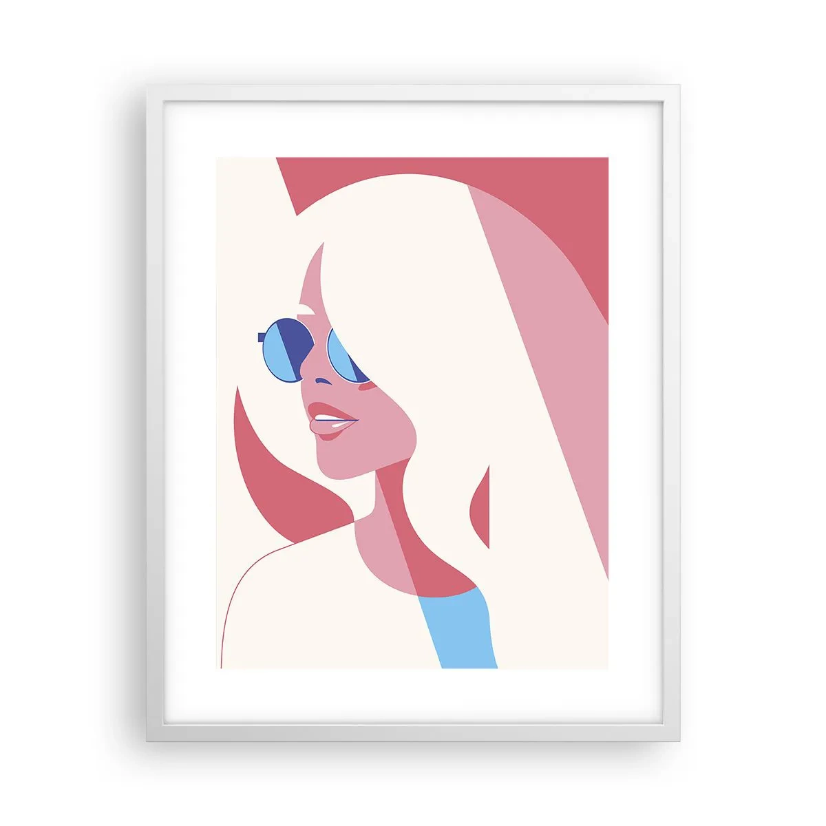 Poster in een witte lijst - Het was een blondine... - 40x50 cm