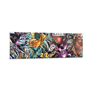 Schilderen op glas - De droom van de tatoeëerder - 160x50 cm