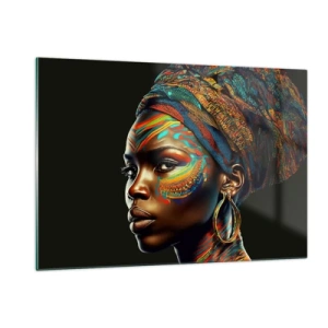 Schilderen op glas - Afrikaanse koningin - 120x80 cm