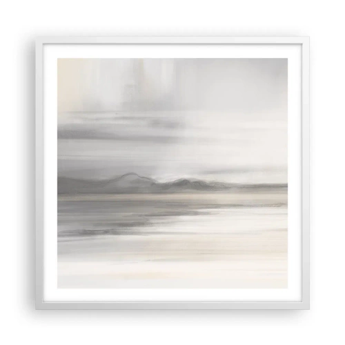 Poster in een witte lijst - Afstand in reflectie - 60x60 cm