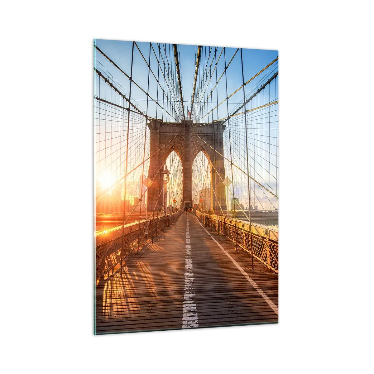 Schilderen op glas - Op de gouden brug - 50x70 cm