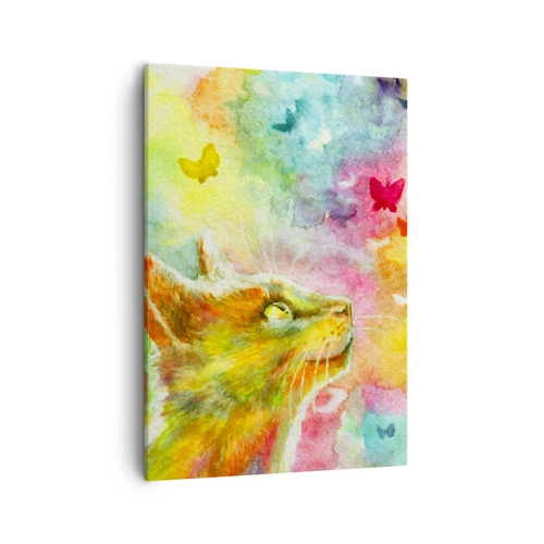Schilderen op canvas - Baju-baju in het kattenparadijs - 50x70 cm