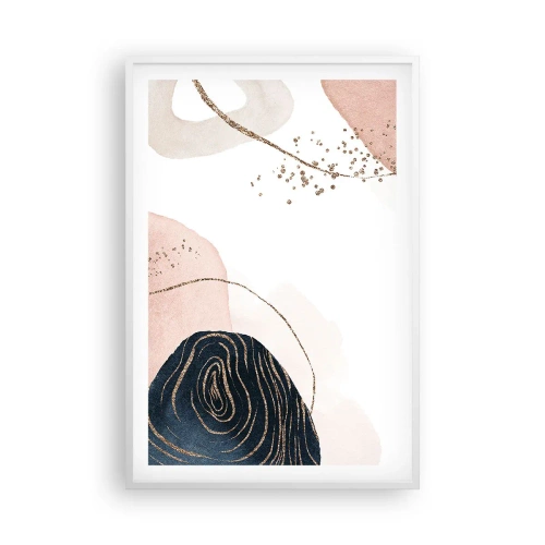 Poster in een witte lijst - Alles vloeit - 61x91 cm