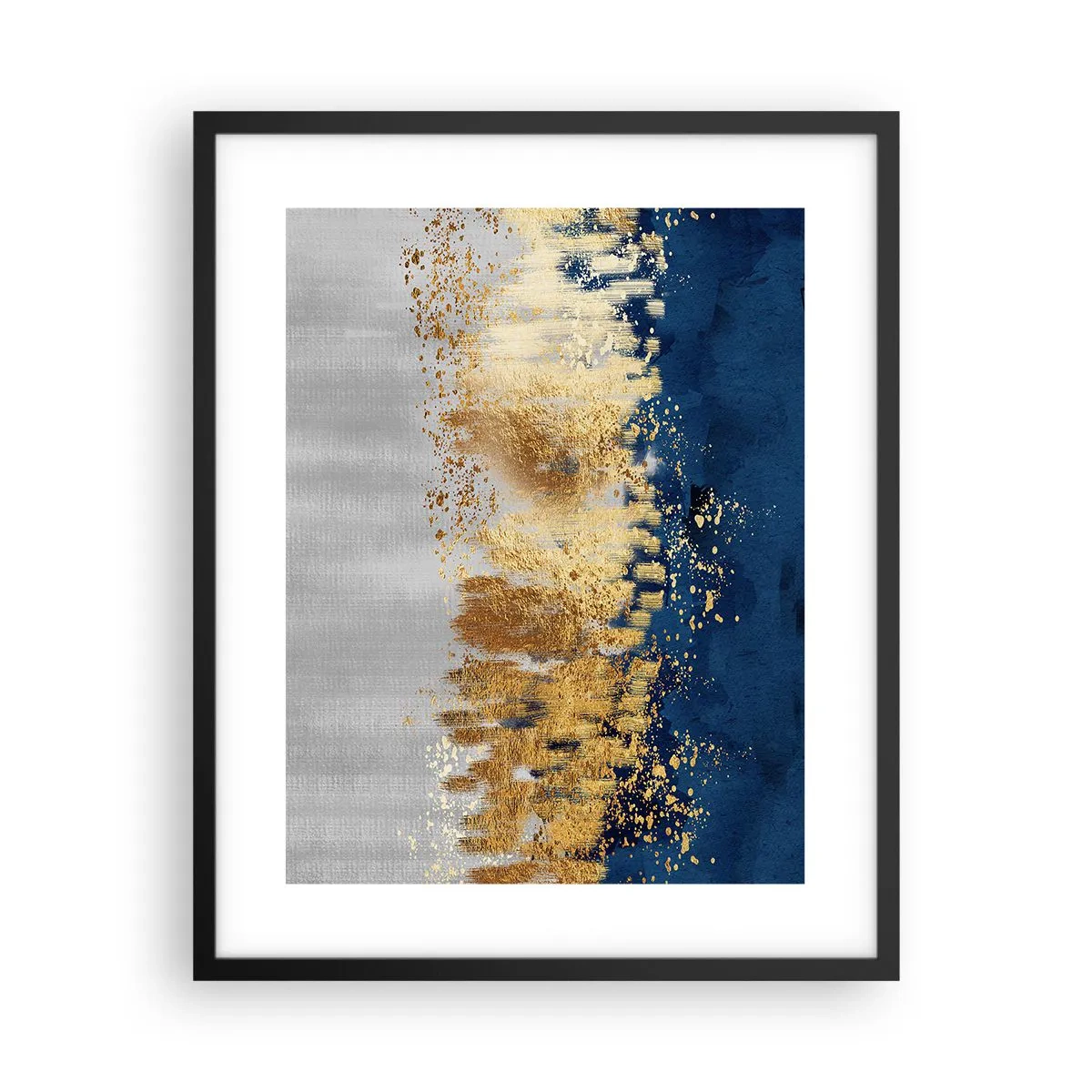 Poster in een zwarte lijst - Een moderne compositie met sprankeling - 40x50 cm