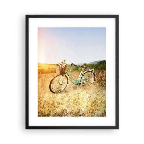 Poster in een zwarte lijst - Ik blijf hier nog even - 40x50 cm