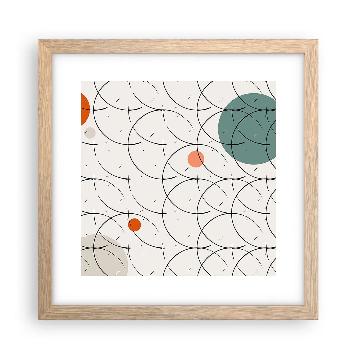 Een poster in een licht eiken lijst - In de pop-art-sfeer - 30x30 cm