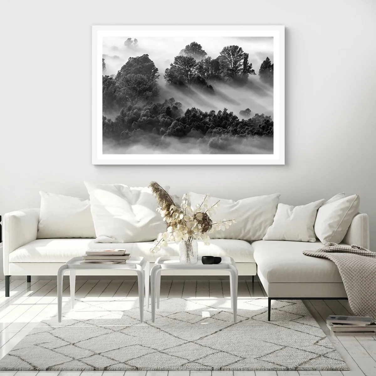 Poster in een witte lijst - Opstaand uit de slaap - 100x70 cm