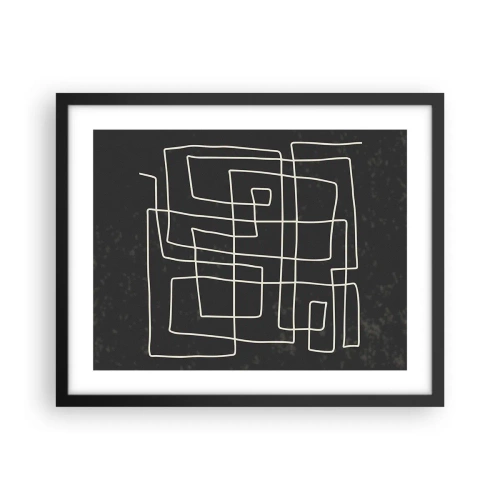Poster in een zwarte lijst - Niet zo eenvoudig - 50x40 cm