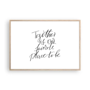 Een poster in een licht eiken lijst - Voel jij het ook? - 100x70 cm