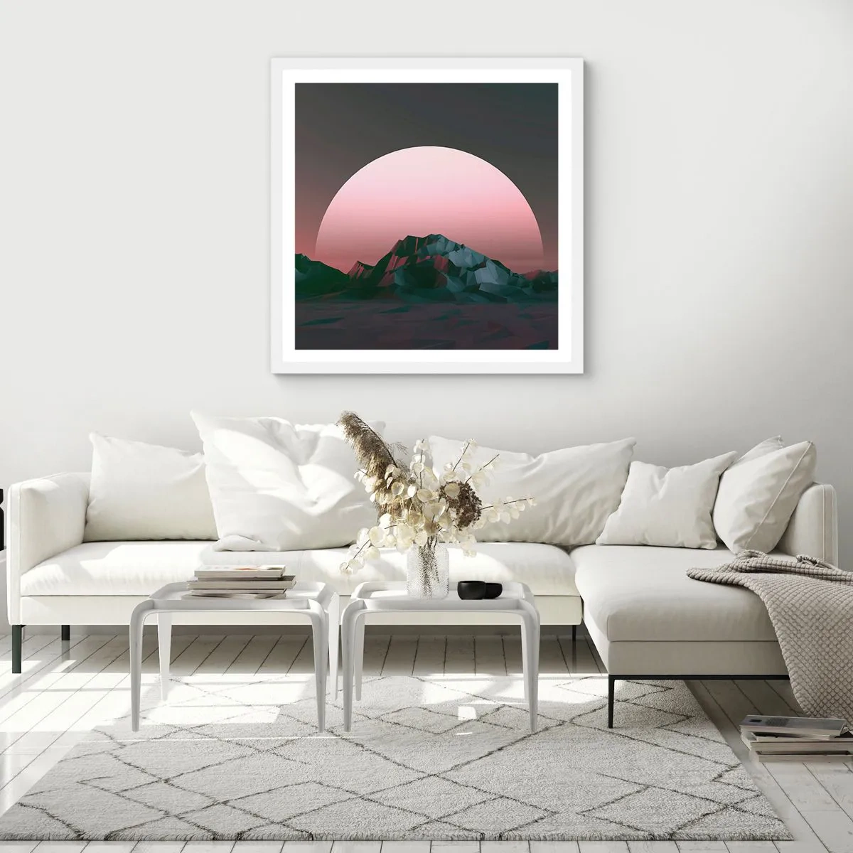 Poster in een witte lijst - In een naburig sterrenstelsel - 40x40 cm