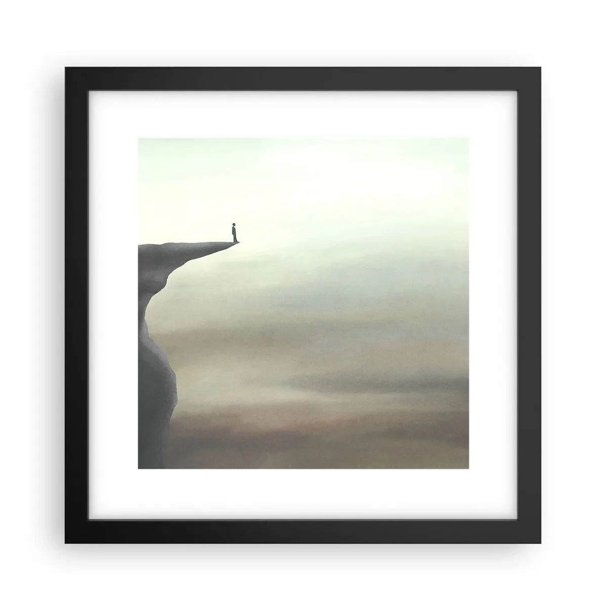 Poster in een zwarte lijst - Omhoog, natuurlijk! - 30x30 cm