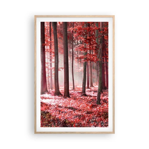 Een poster in een licht eiken lijst - Rood is net zo mooi - 61x91 cm