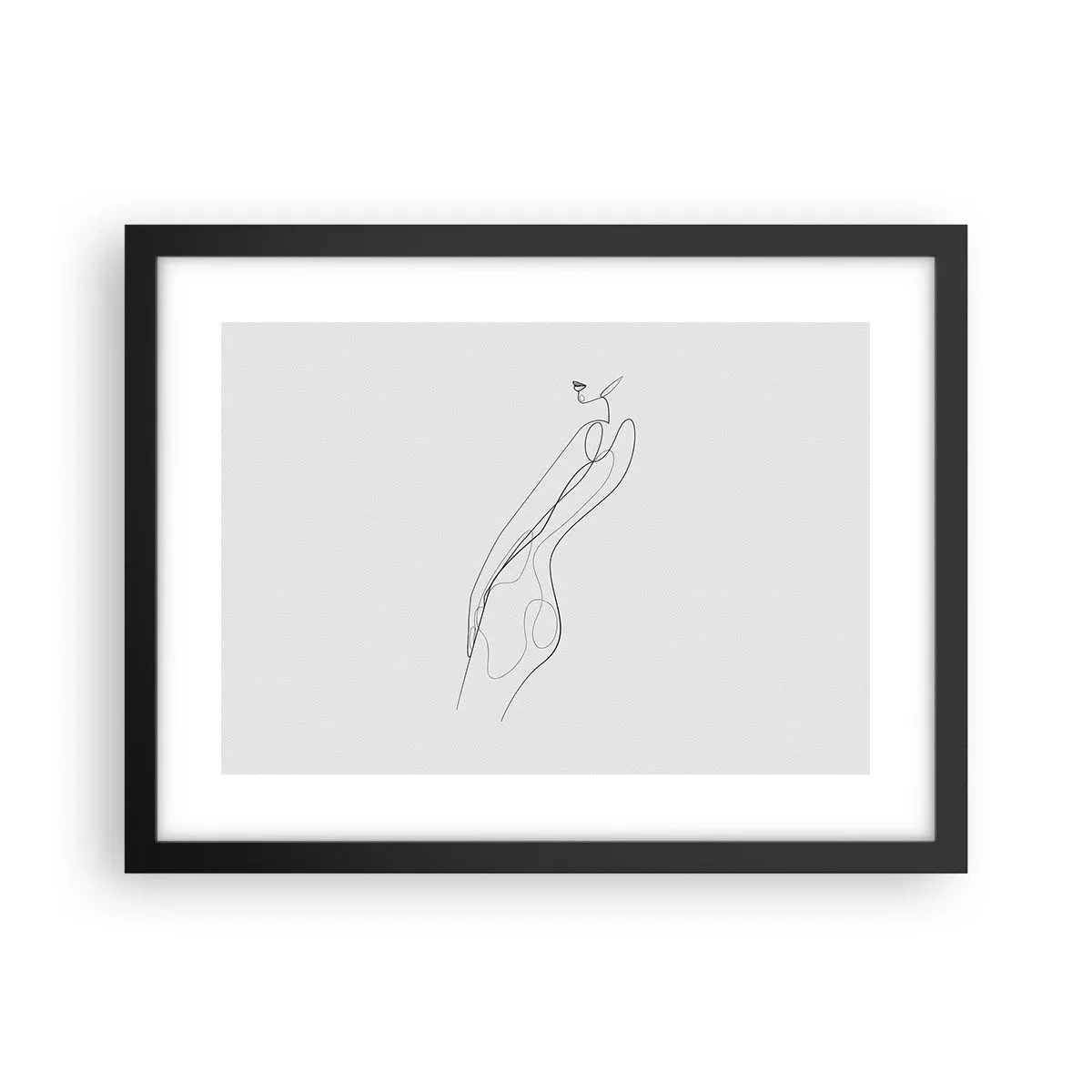Poster in een zwarte lijst - Gewoon een belofte - 40x30 cm