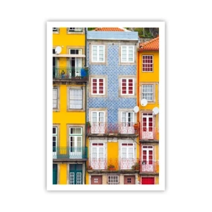 Poster - De kleuren van de oude stad - 70x100 cm