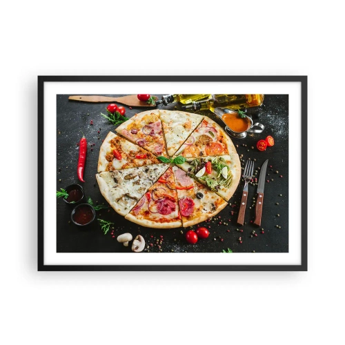 Poster in een zwarte lijst - Een scala aan smaken - 70x50 cm