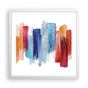 Poster in een witte lijst - Omhoog en omlaag - 50x50 cm