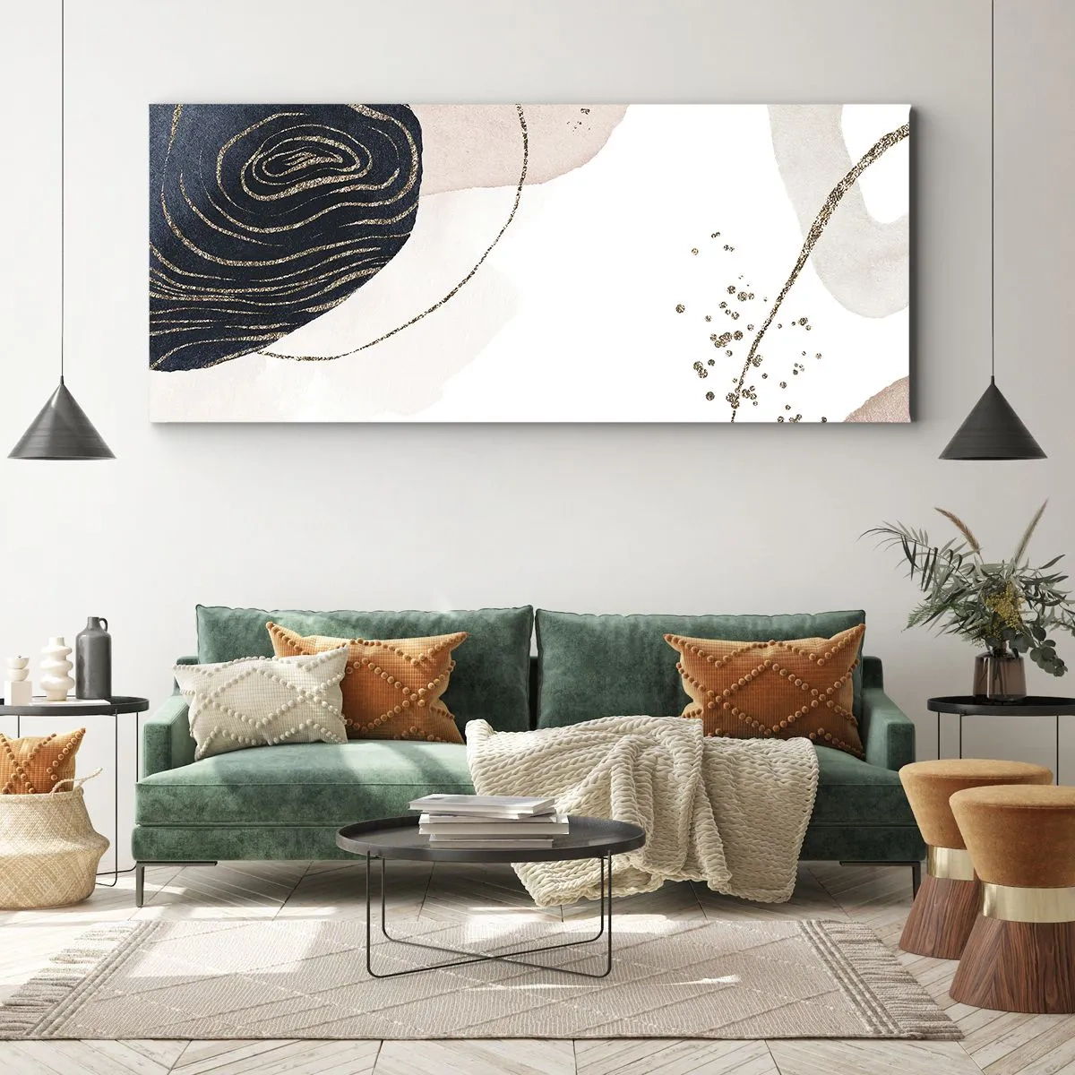 Schilderen op canvas - Alles vloeit - 160x50 cm
