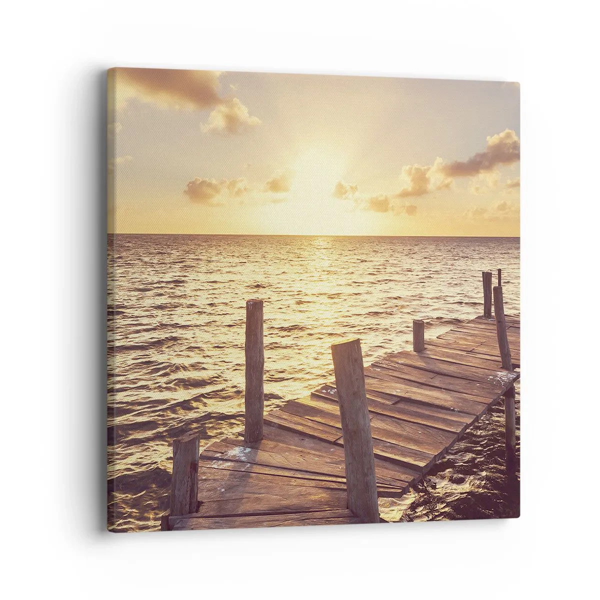 Schilderen op canvas - Het gouden land van zachtheid - 40x40 cm