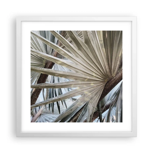 Poster in een witte lijst - Fans in de tropen - 40x40 cm