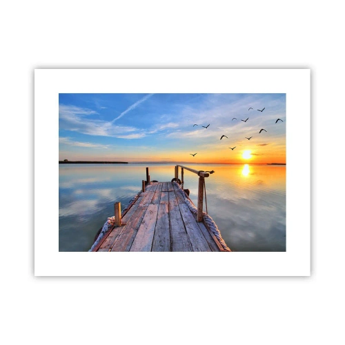 Poster - Loop recht naar de zon - 40x30 cm