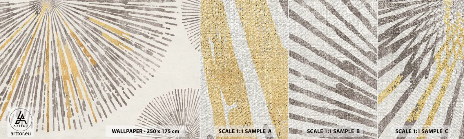 Fotobehang Monster Premium Canvas - De schoonheid van de straal - Minimalisme, Helder, Lijnen - 100x30 cm