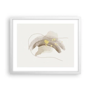 Poster in een witte lijst - Ontmoet in de ruimte - 50x40 cm