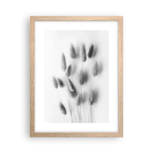 Een poster in een licht eiken lijst - Haar luchtigheid gras - 30x40 cm