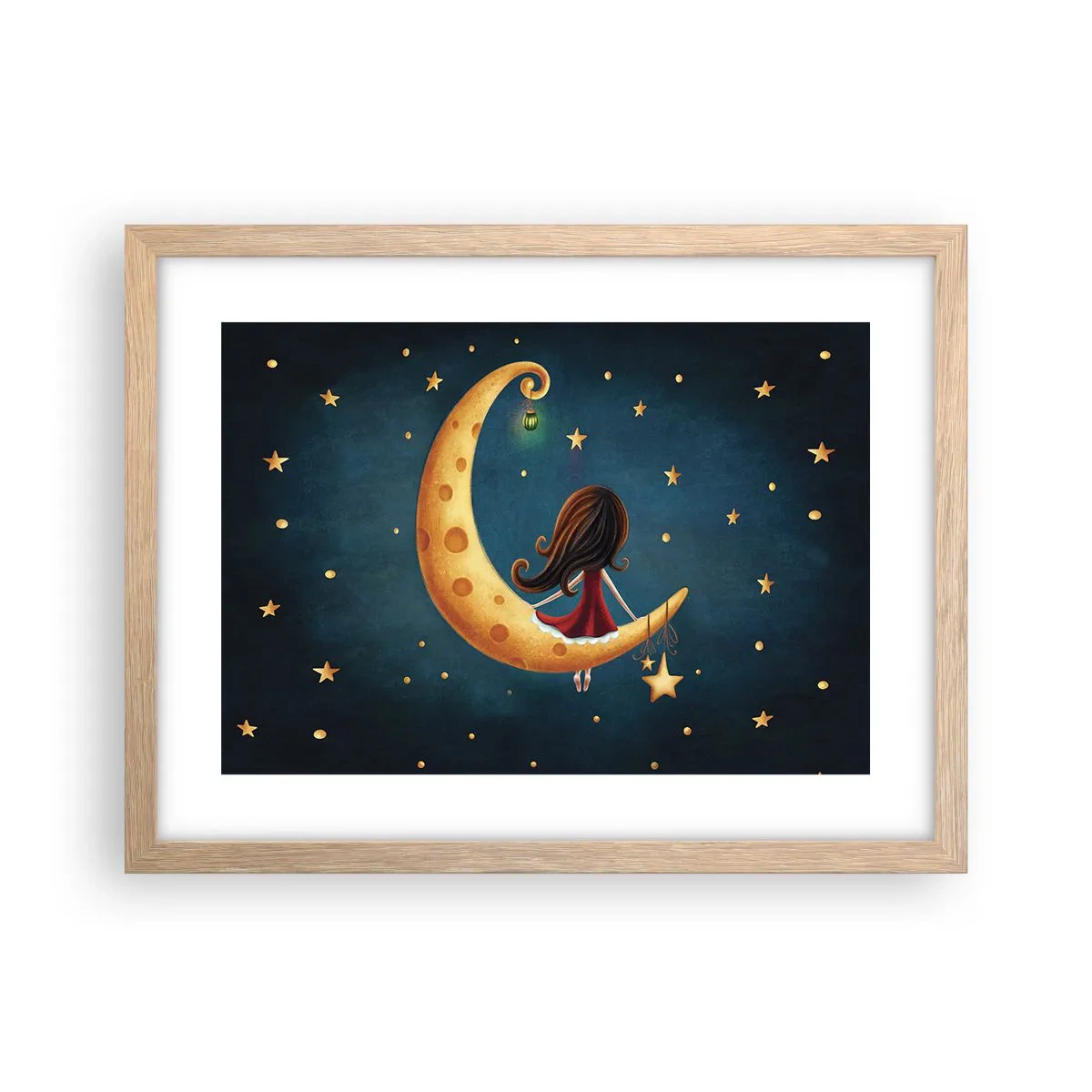 Een poster in een licht eiken lijst - Een keer… - 40x30 cm