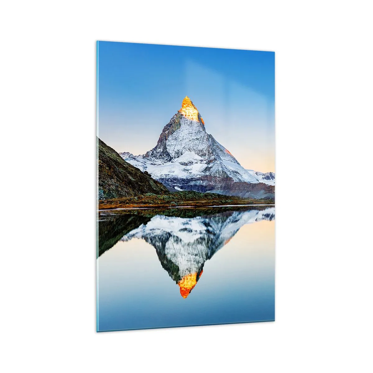 Schilderen op glas - Twee werelden - 70x100 cm