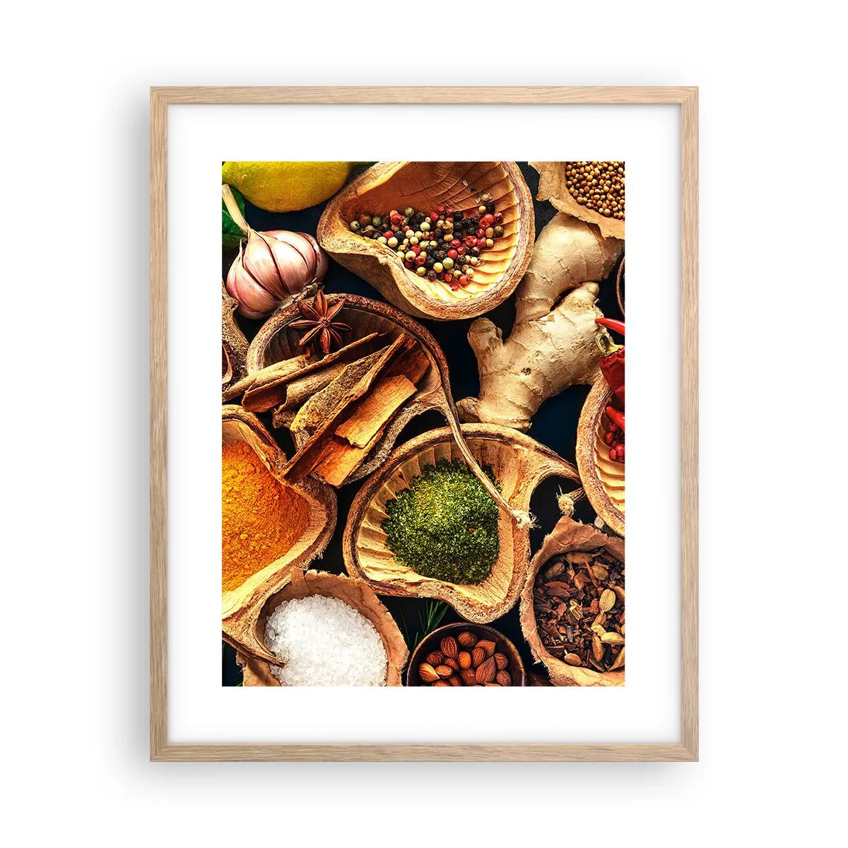 Een poster in een licht eiken lijst - Neem wat je wilt - 40x50 cm