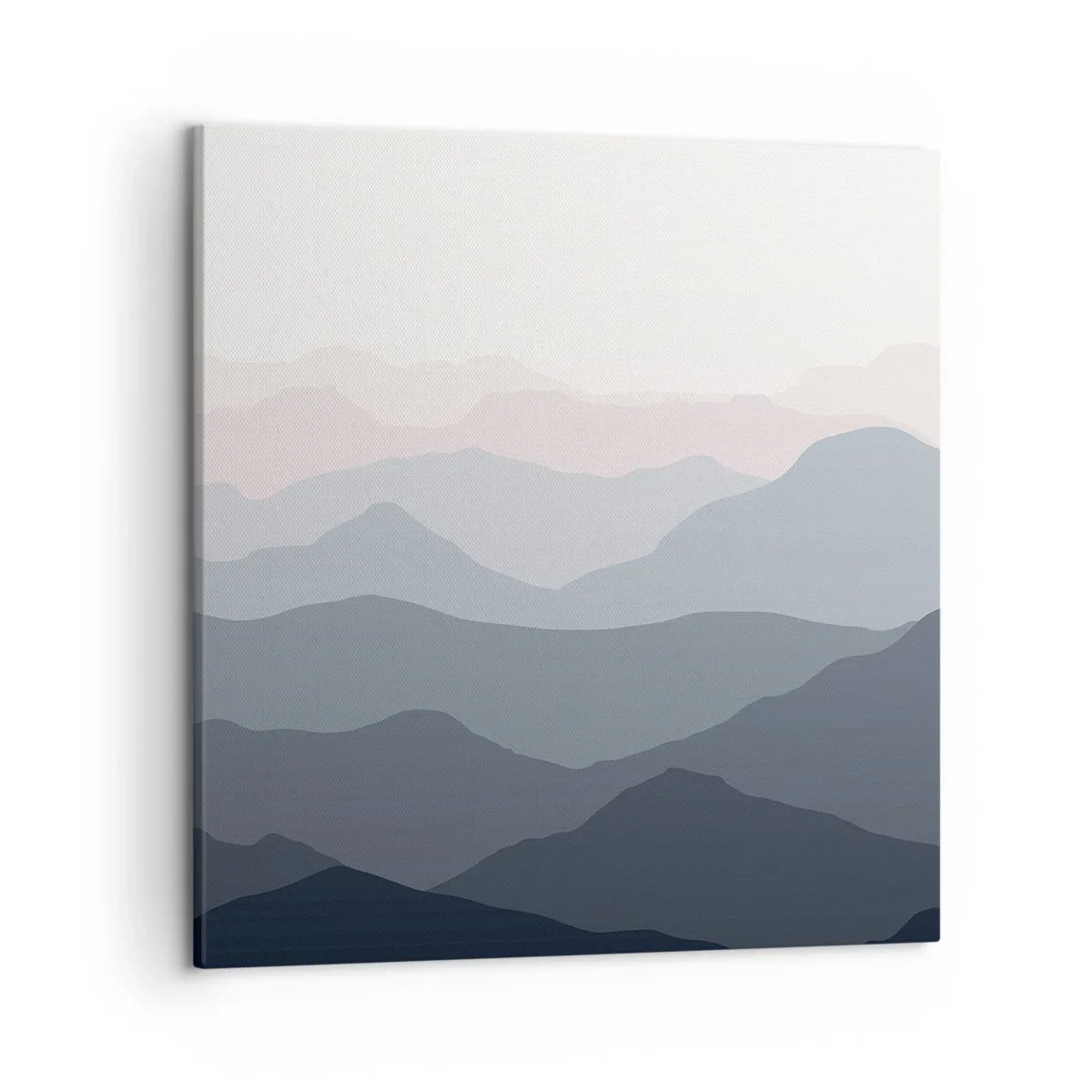 Schilderen op canvas - Golven van de bergen - 50x50 cm