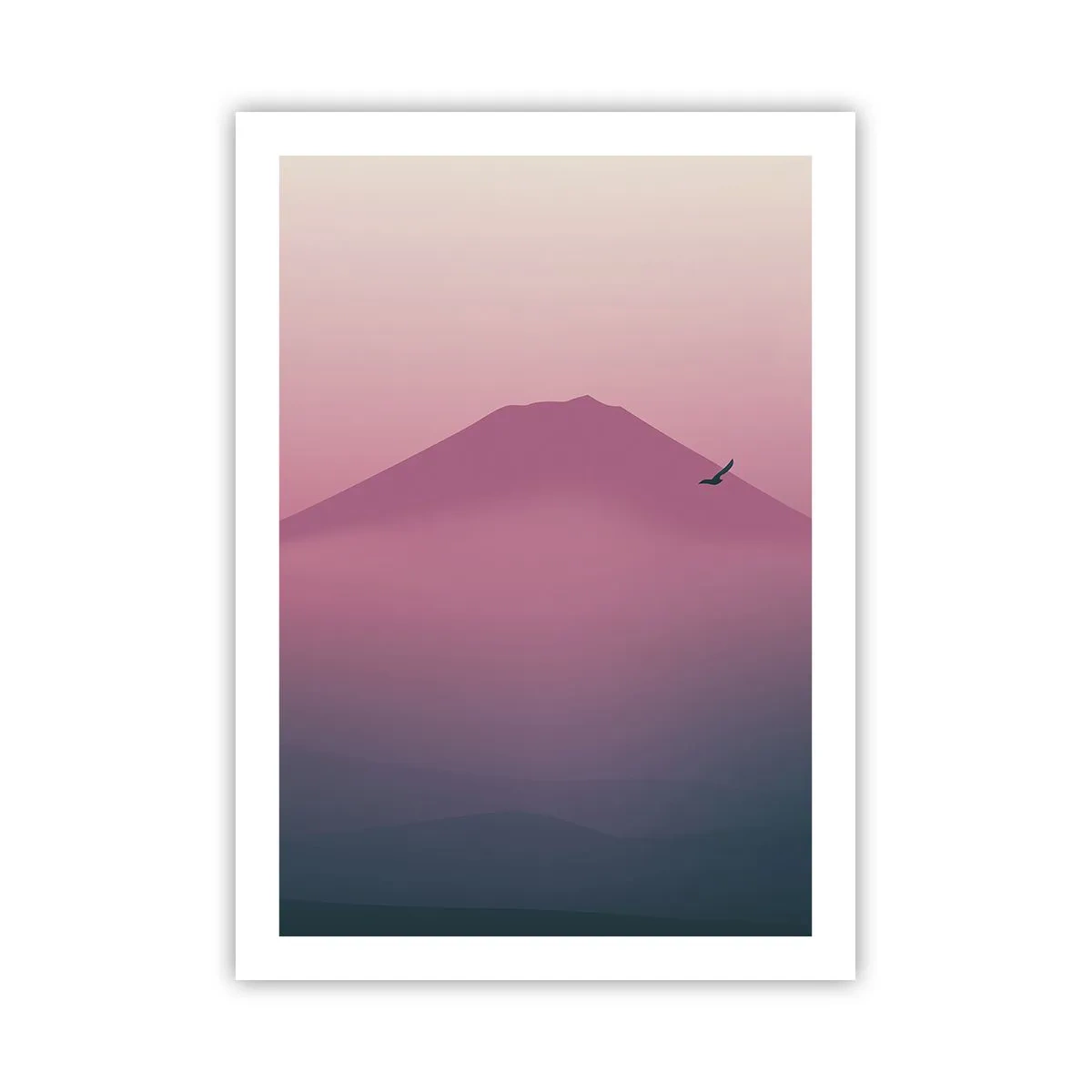 Poster - Wandelaars boven de wolken - 50x70 cm