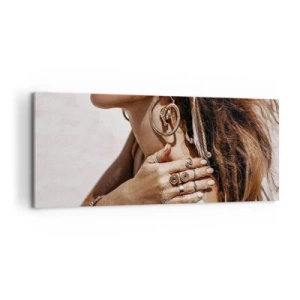 Schilderen op canvas - Koningin van het wilde strand - 120x50 cm