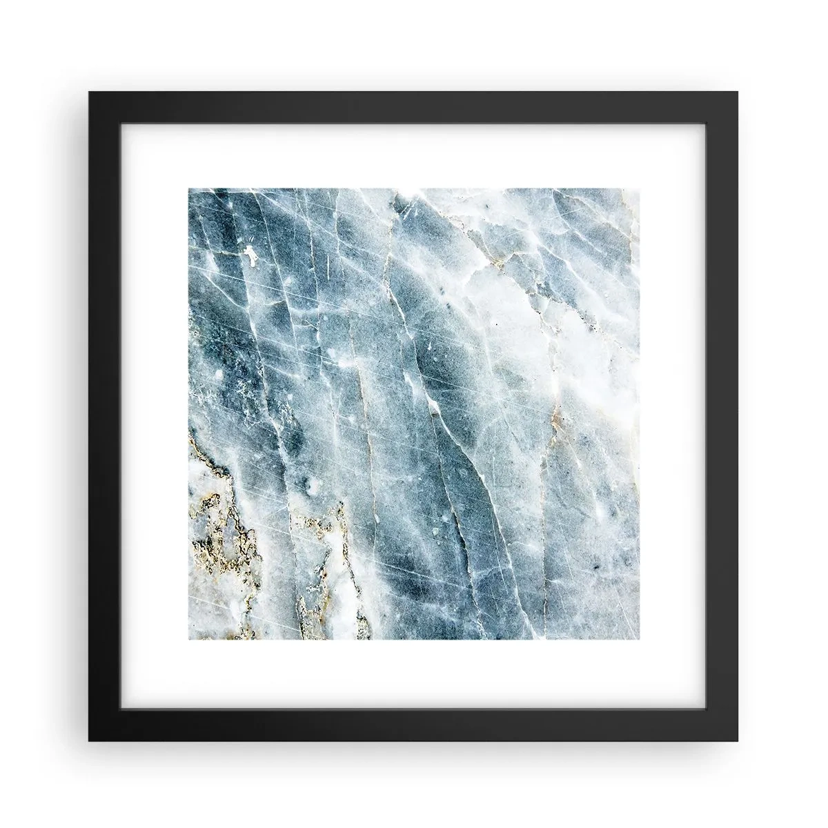 Poster in een zwarte lijst - Ijs wereld - 30x30 cm