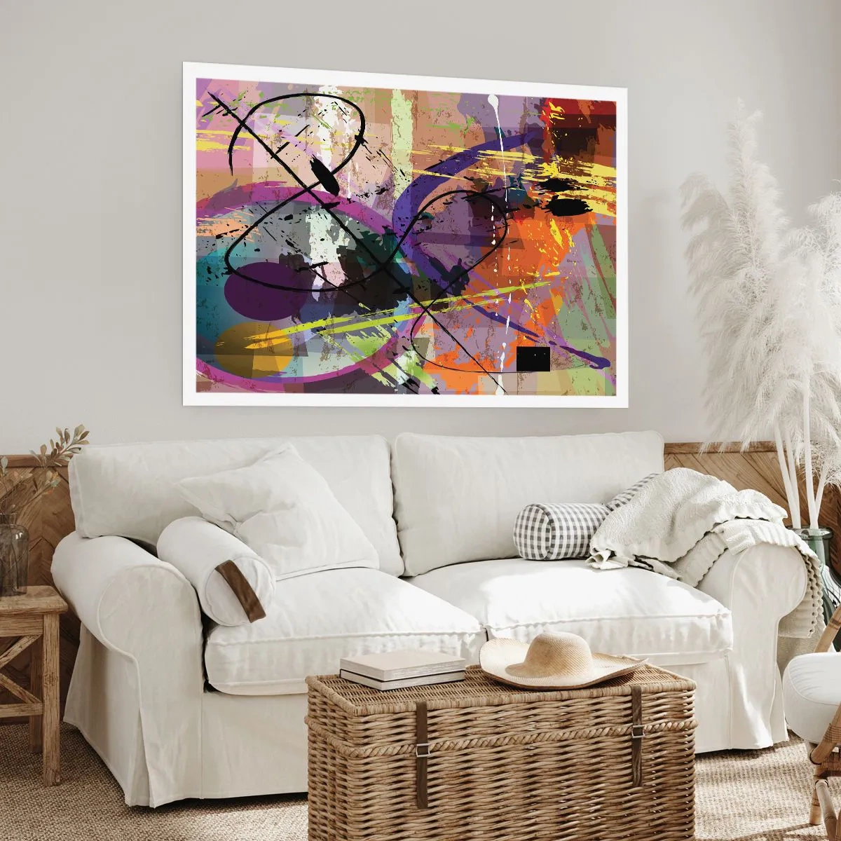 Poster - Je kunt rechtdoor of rondom - 50x40 cm