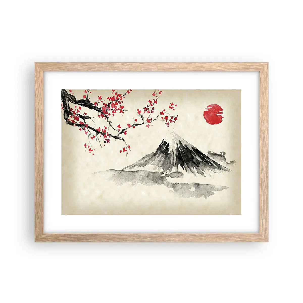 Een poster in een licht eiken lijst - Houd van Japan - 40x30 cm