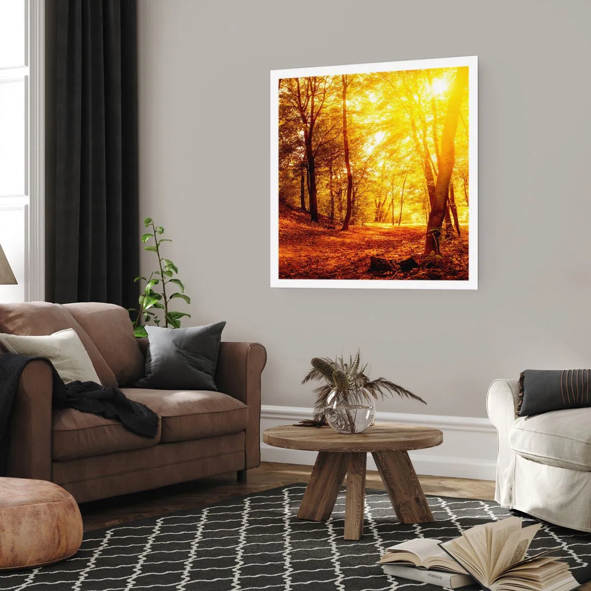 Poster - Op weg naar de gouden open plek - 50x50 cm