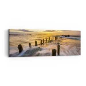 Schilderen op canvas - De rauwe schoonheid van de Oostzee - 90x30 cm