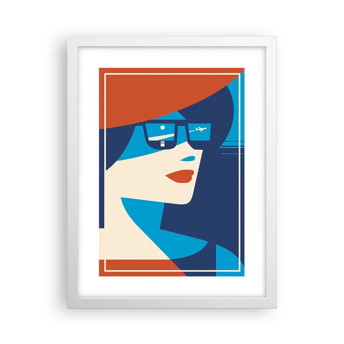 Poster in een witte lijst - Vakantie trip - 30x40 cm