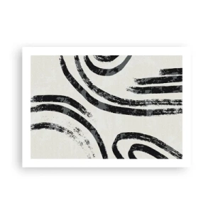 Poster - Half gestopt - 70x50 cm