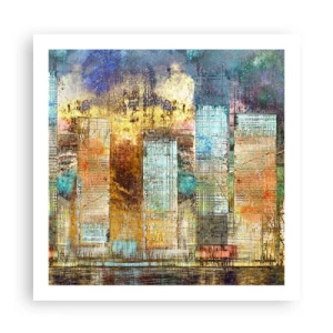 Poster - Een zonnige metropool - 60x60 cm