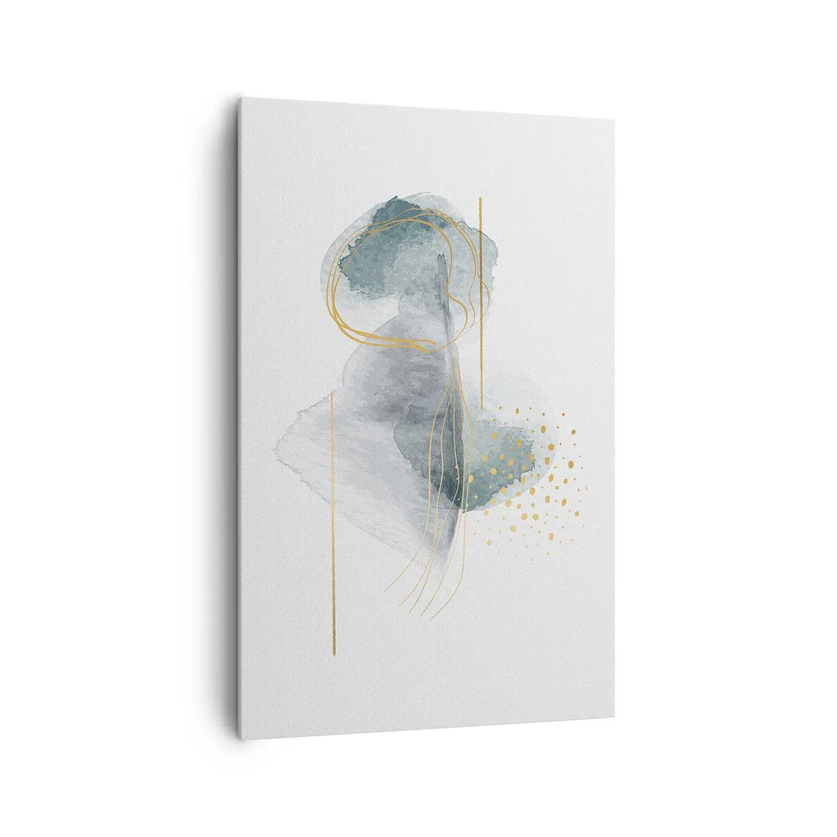 Schilderen op canvas - Over de relatie tussen grijs en goud - 80x120 cm