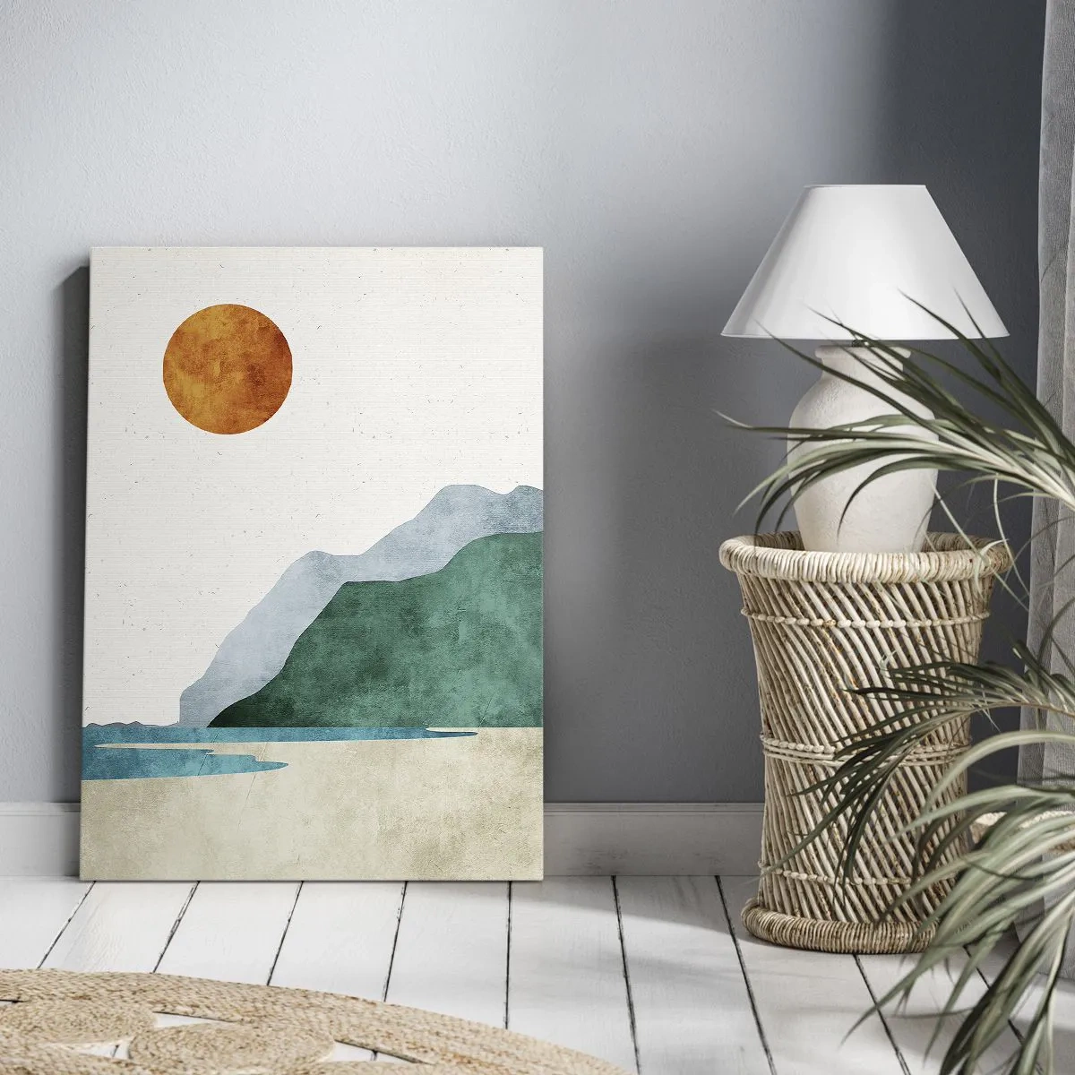 Schilderen op canvas - Landschap zoals het hoort te zijn - 55x100 cm