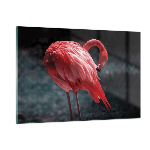 Schilderen op glas - Een karmozijnrood gedicht van de natuur - 120x80 cm