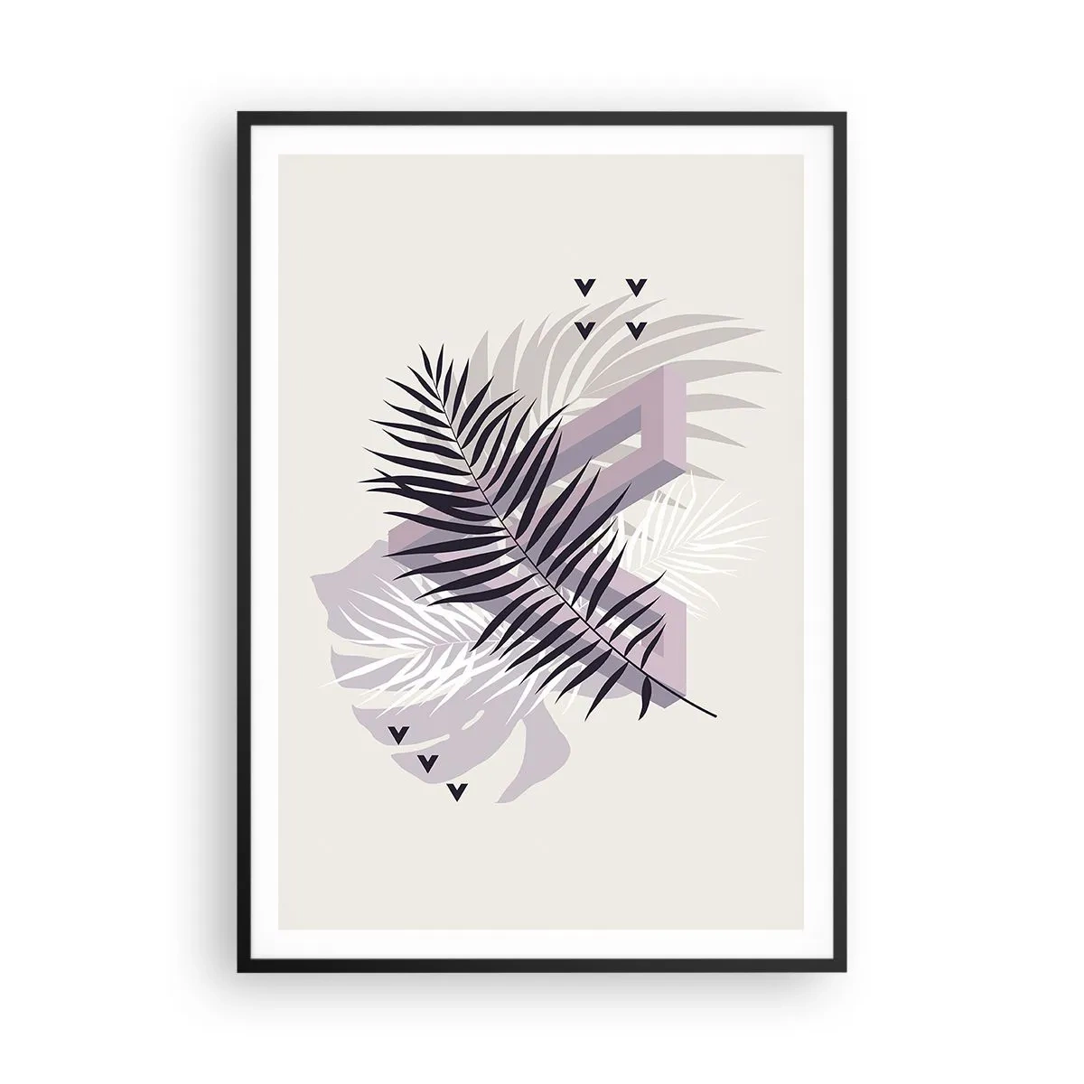 Poster in een zwarte lijst - De schaduw van de schaduw - 70x100 cm