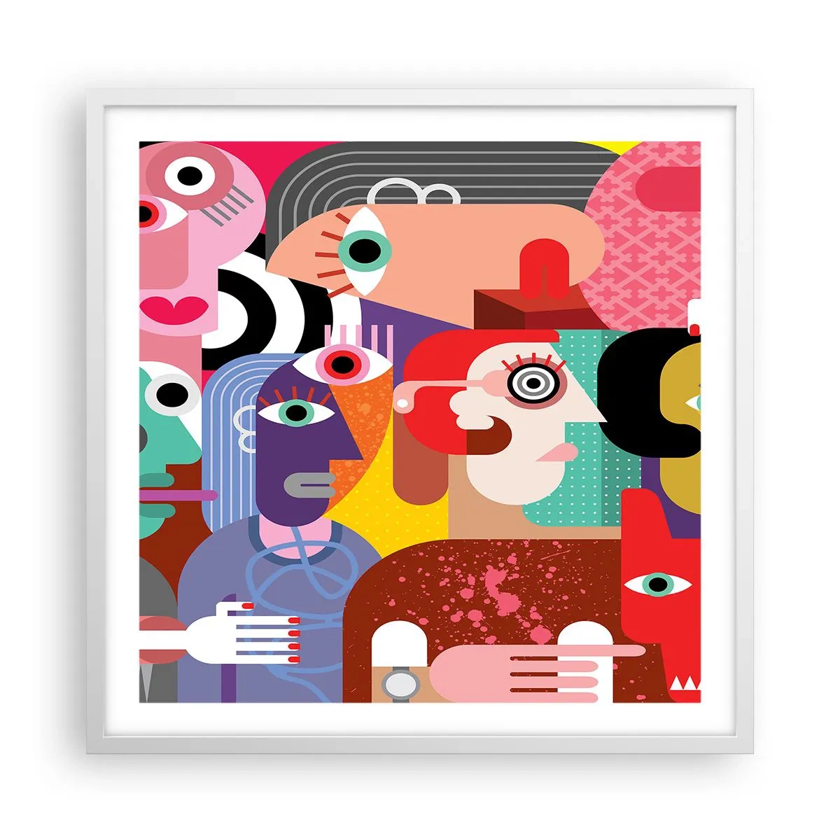 Poster in een witte lijst - Wij zijn van de heer Picasso - 60x60 cm