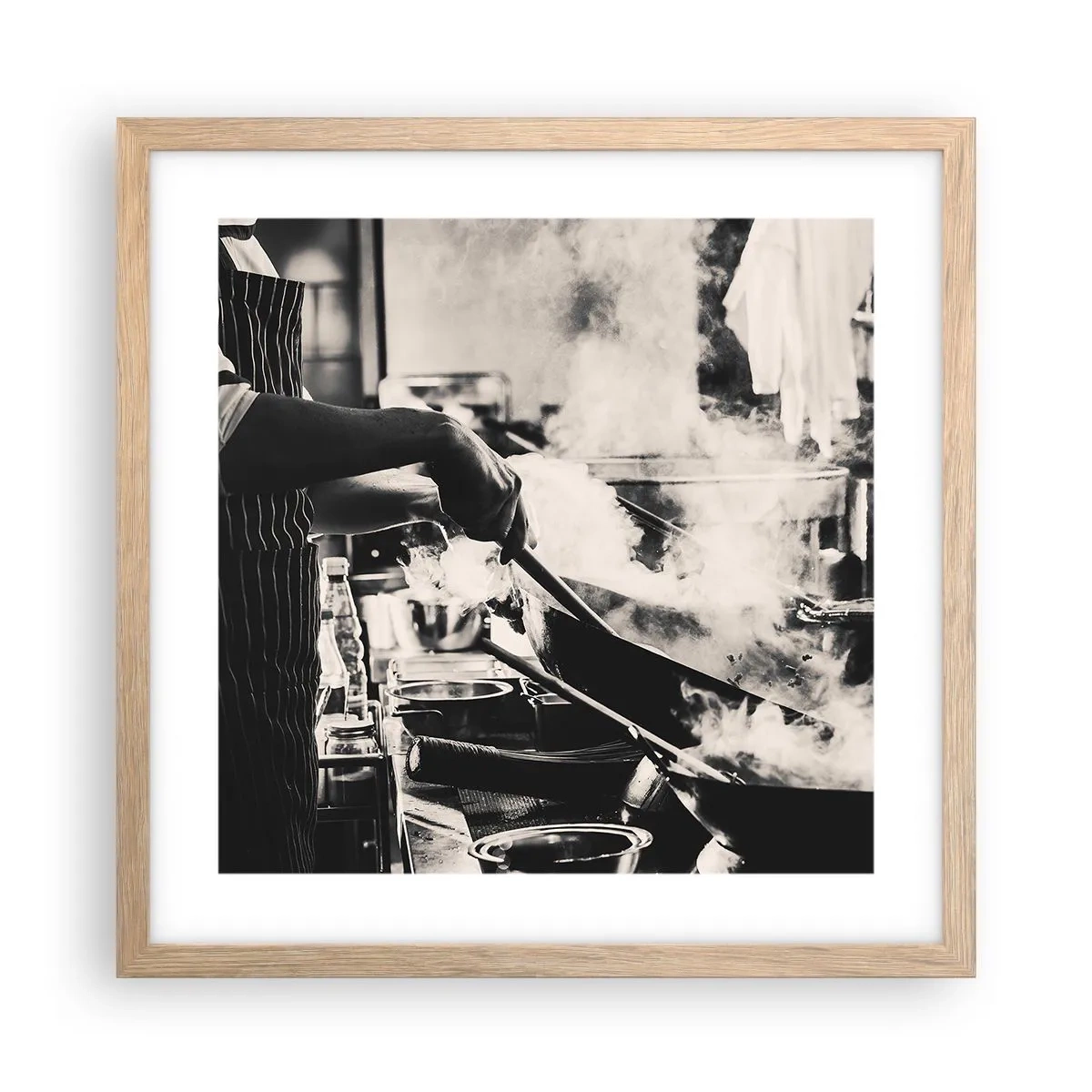 Een poster in een licht eiken lijst - Alchemie van smaken - 40x40 cm