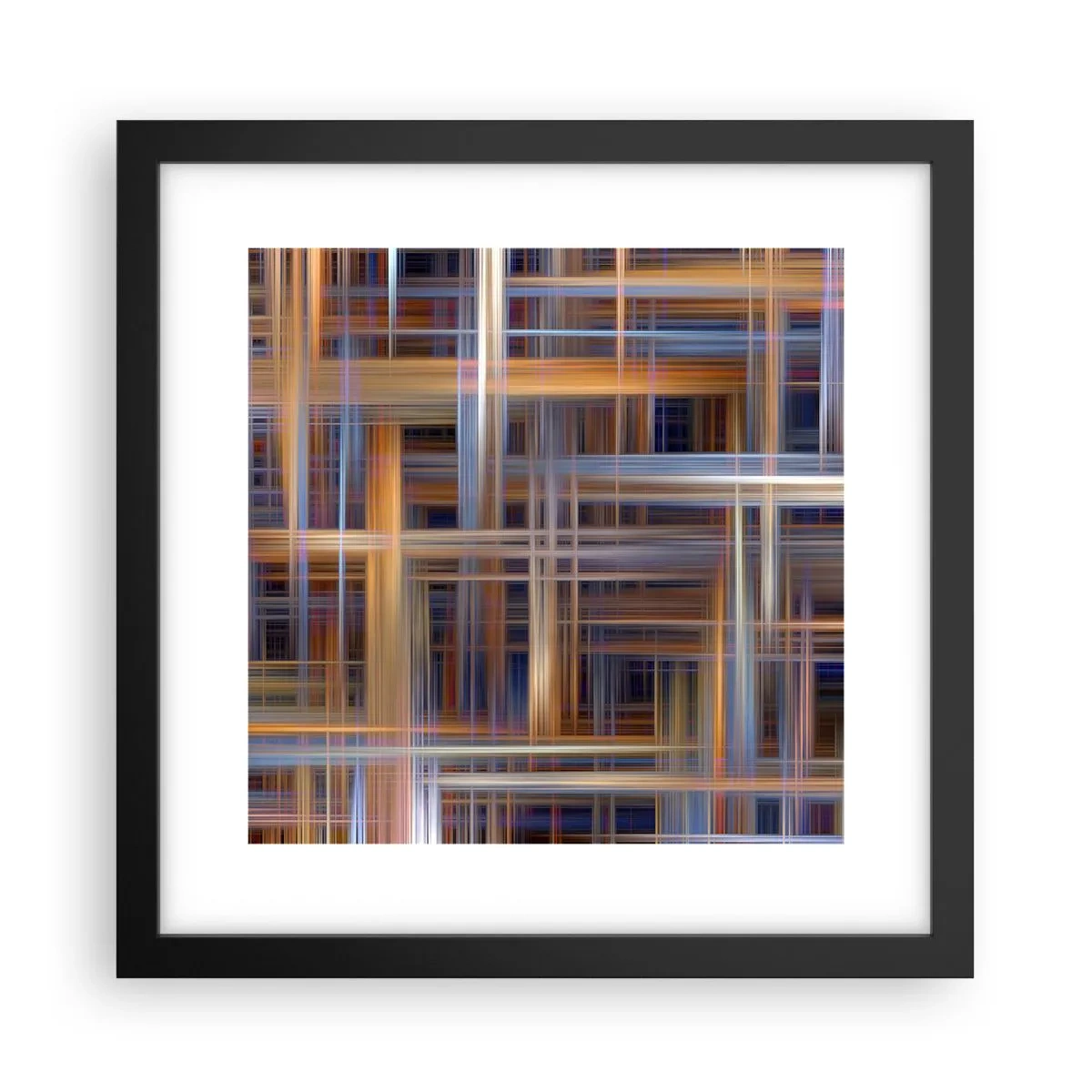 Poster in een zwarte lijst - Geweven van licht - 30x30 cm