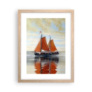 Een poster in een licht eiken lijst - Hé, zeil, matroos... - 30x40 cm