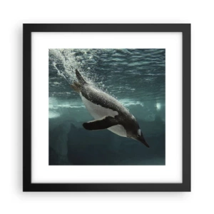 Poster in een zwarte lijst - Welkom in mijn wereld - 30x30 cm